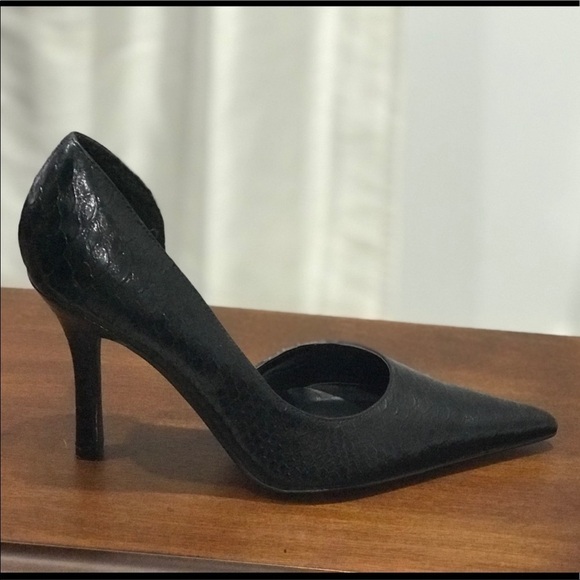 Diba black faux leather heels shoes size 9B - Picture 6 of 8